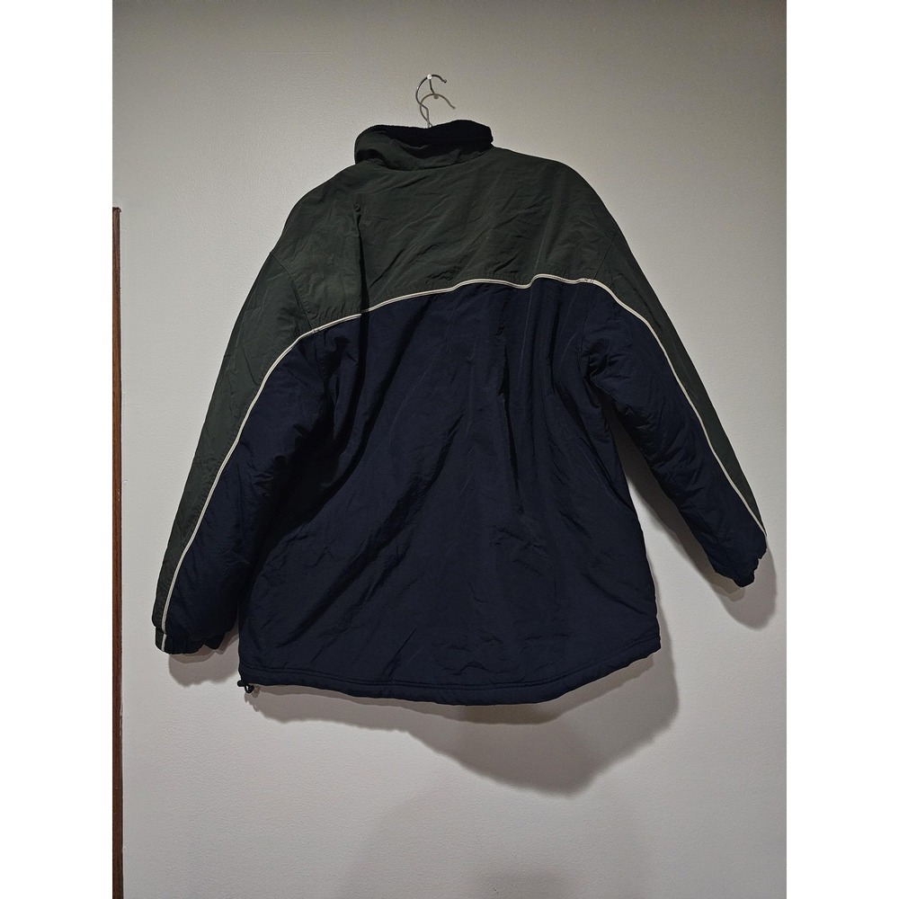 Sonoma Sport Jacket Mens Medium Blue Green Nylon Fleece Lined Puffer Winter - Picture 2 of 9